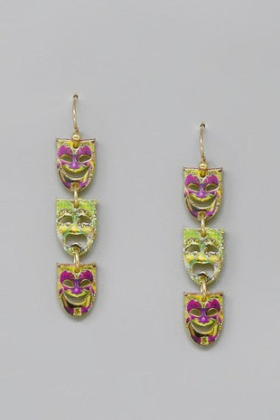 Mardi Gras Mask Earrings